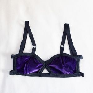 Solstice Intimates VELVET EVERYDAY BRALETTE Purple